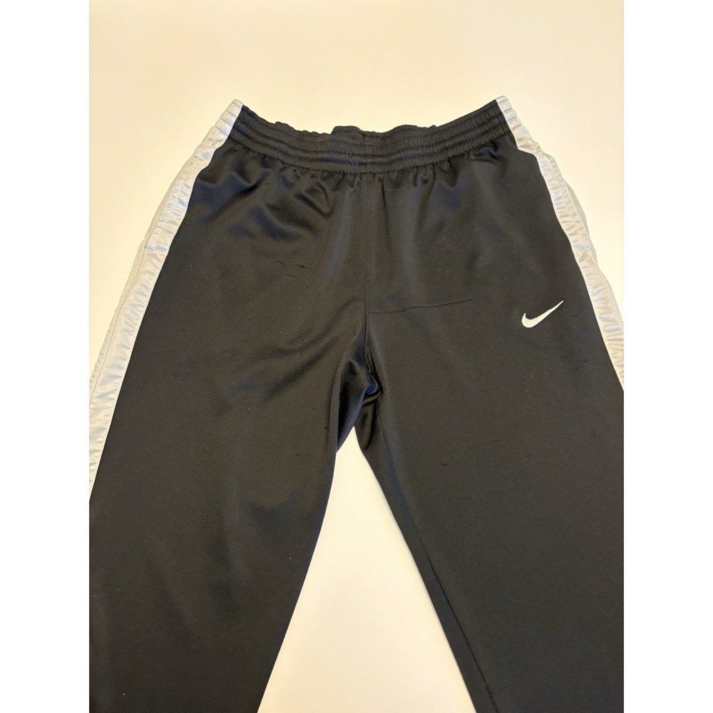 Nike Track Pants Mens Medium Black Swoosh Athletic Joggers 34x28
